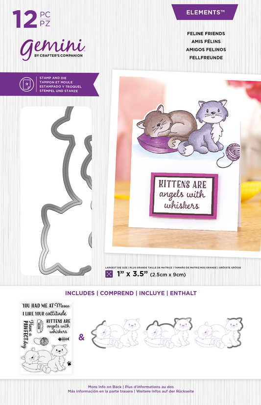 Gemini - Stamp & Die Set - Feline Friend