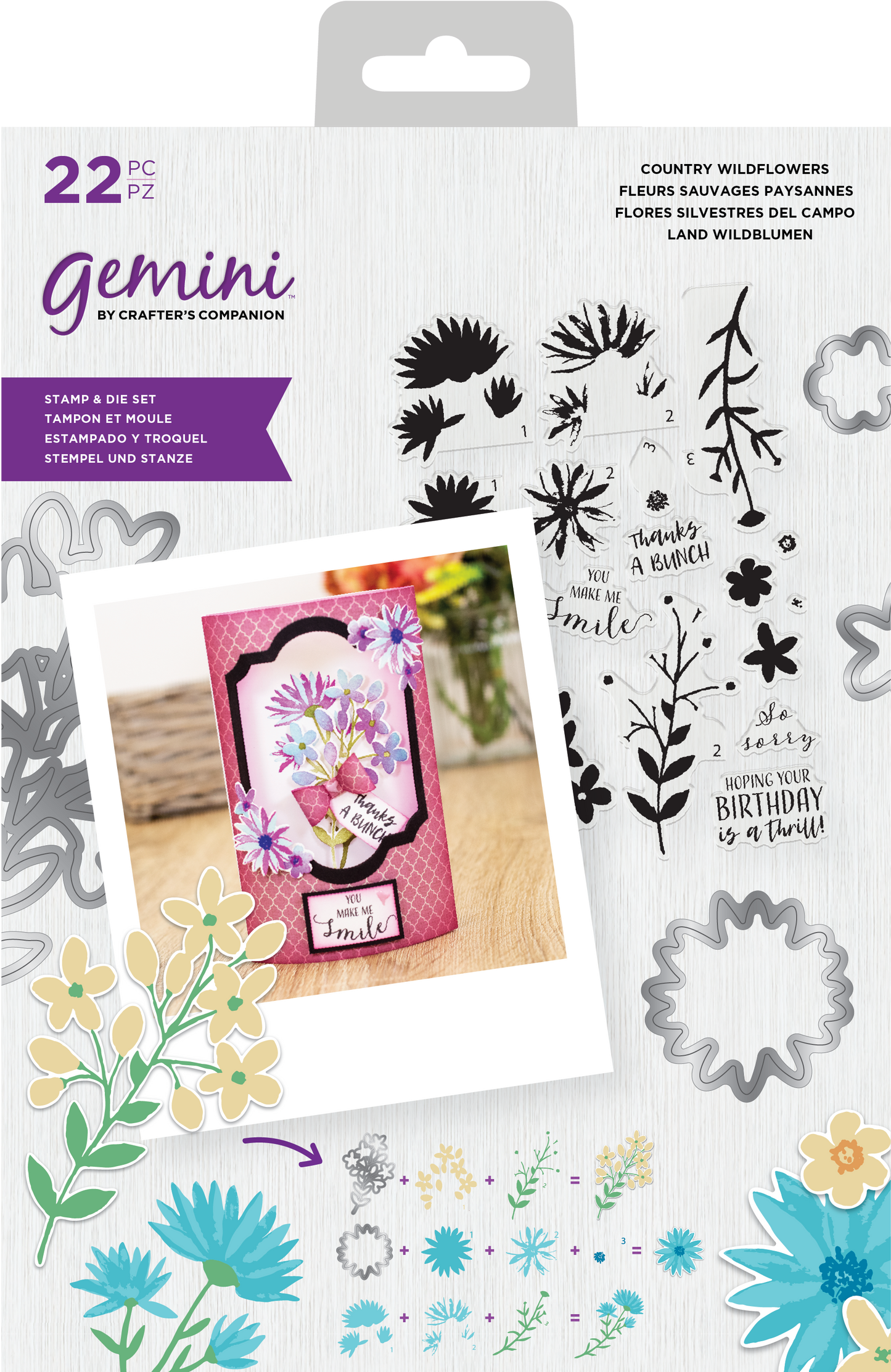 Gemini - Stamp & Die- Country Wildflowers