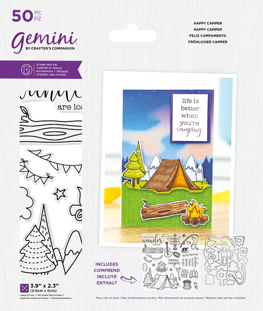 Gemini - Stamp & Die Set - Happy Camper