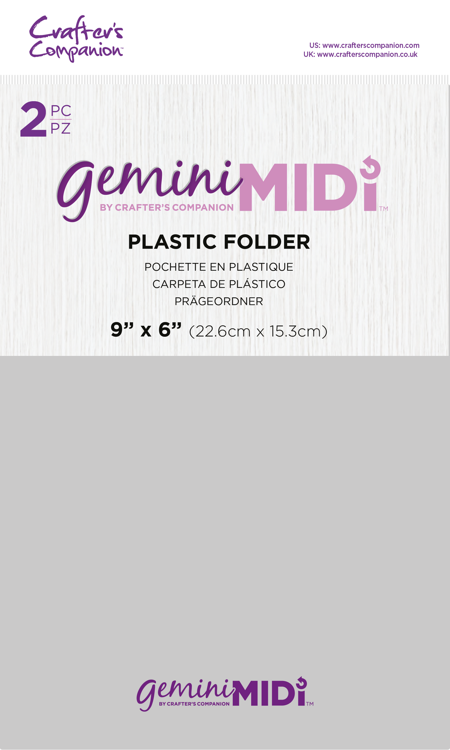 Gemini Midi Accessories - Plastic Folder - 2 pack