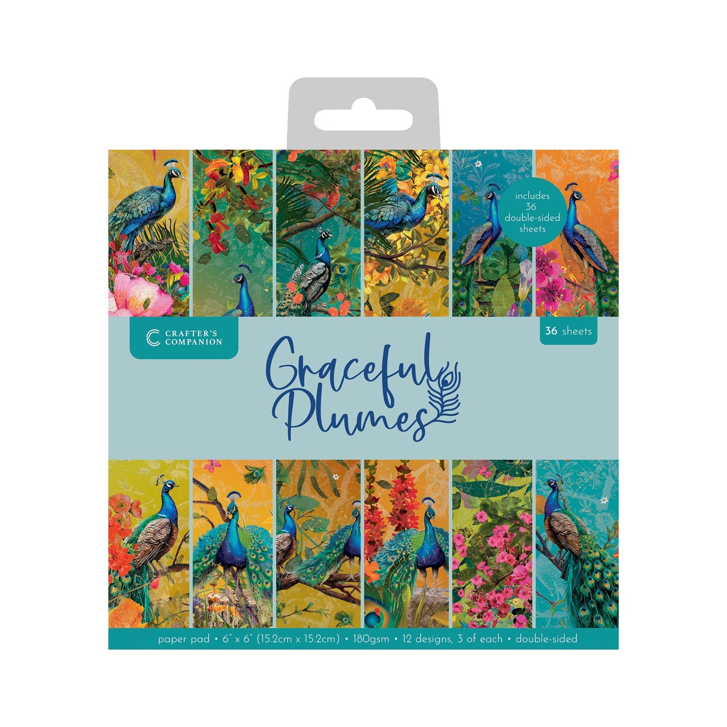 Graceful Plumes Paper Pad 6”x6”