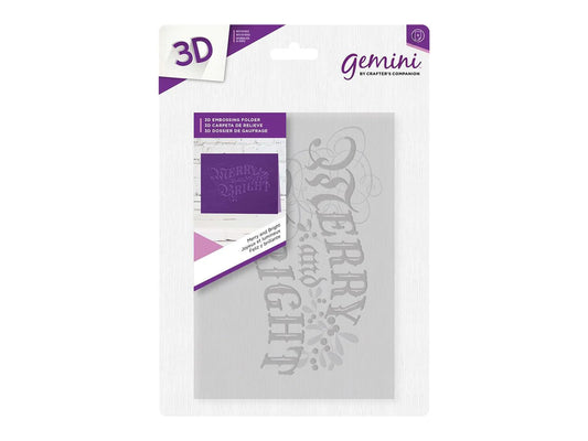 5 x 7 3D Embossing Folder - Merry & Bright