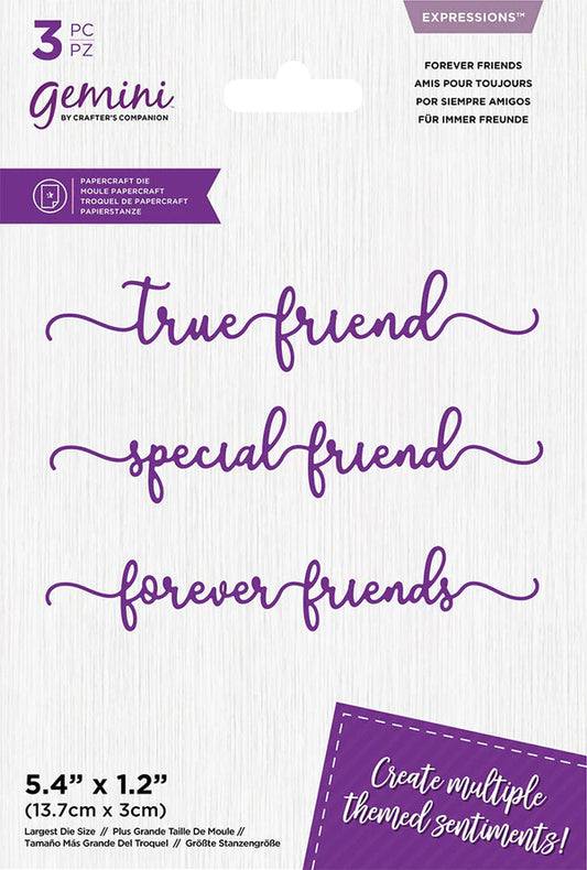 Gemini Swash Sentiment Die - Forever Friends