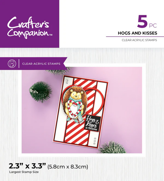 Crafter's Companion Photopolymer Stamp - Hogs and Kisses