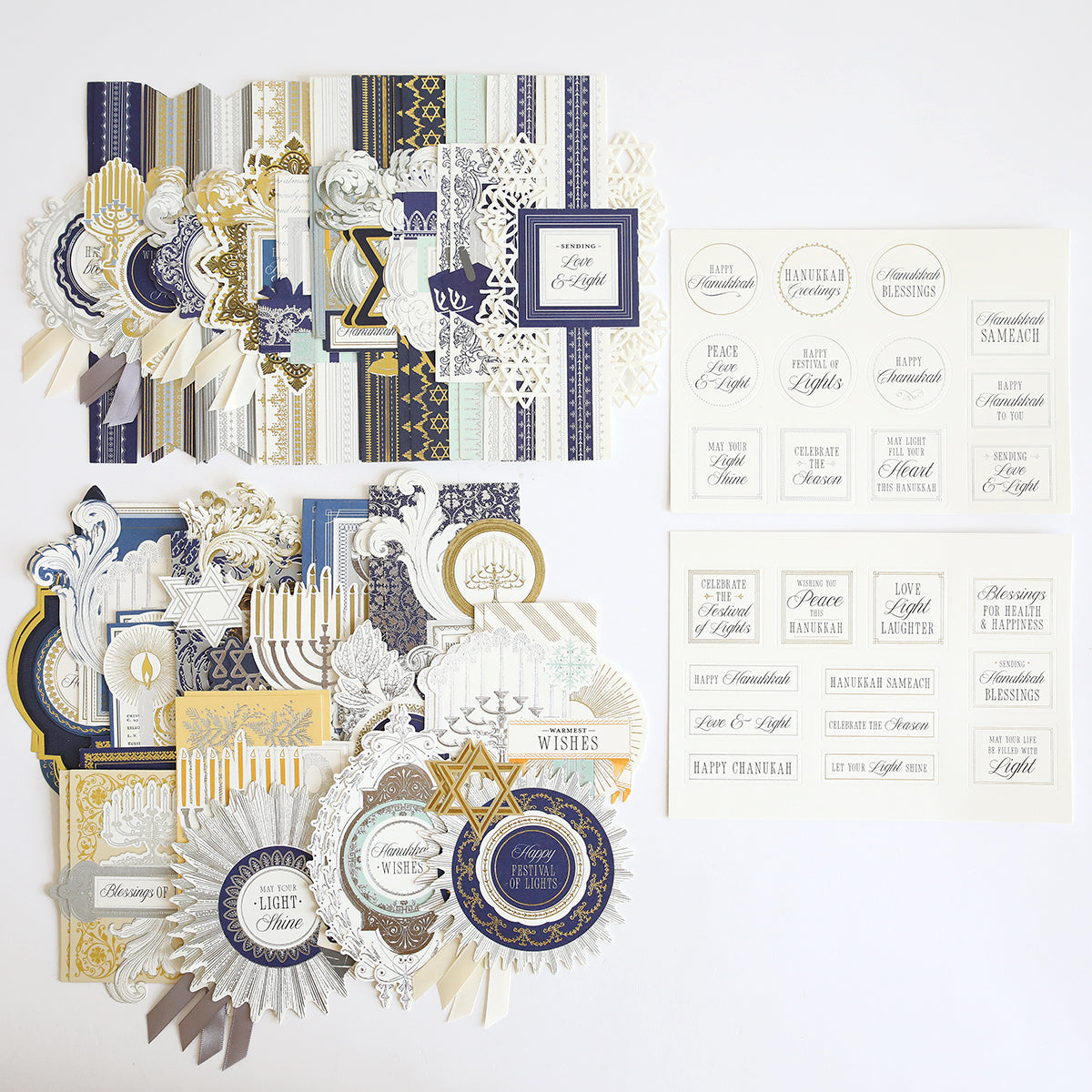 Hanukkah Card Toppers and Sentiments