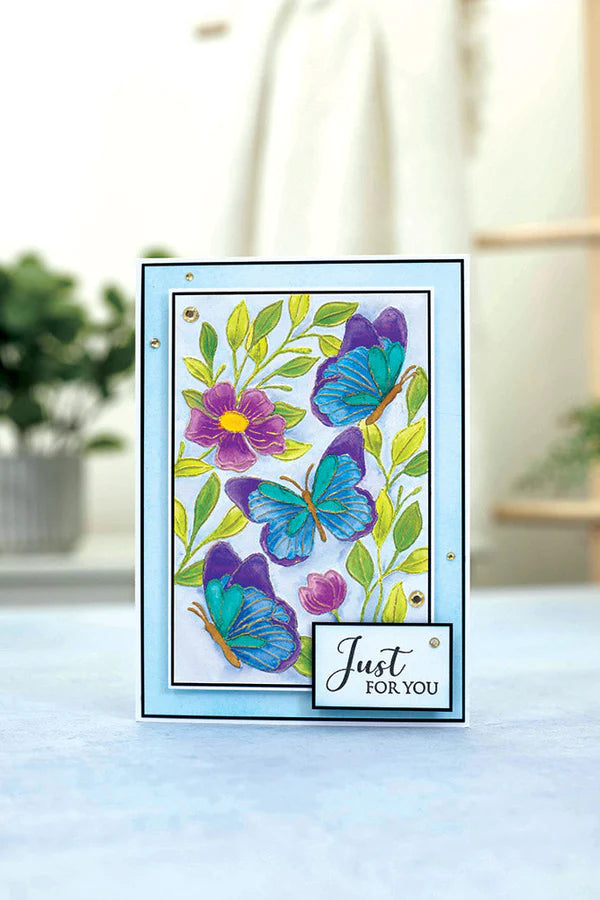 Gemini Illustrated Embossing Folder - Delightful Butterfly