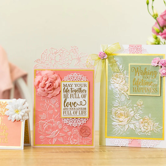 Garden of Love 3D Embossing Folder - Peony Corner