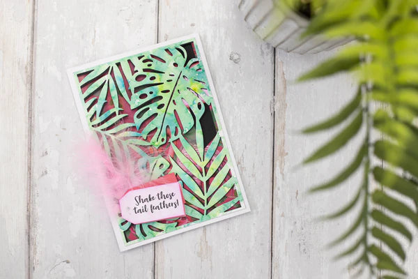 Flamazing Flamingos Metal Dies 2 piece - Tropical Background