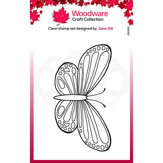 Woodware Clear Singles Mini Wings - Common Blue 2.6 in x 1.7 in Stamp