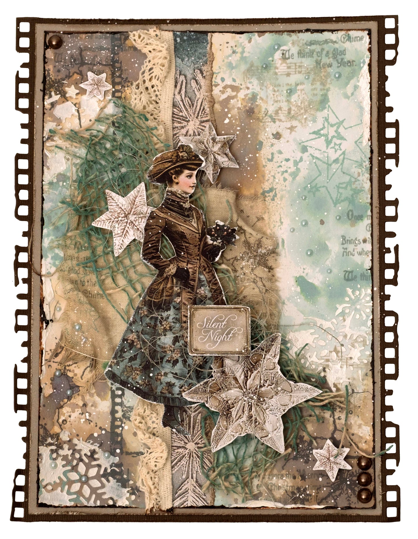 JMA Collage Paper Pad Backgrounds & Elements Christmas Blush 36 Sheets