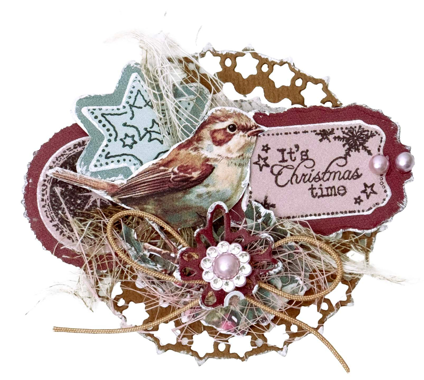 JMA Die-Cut Paper Pad Paper Elements Christmas Blush 20 Sheets