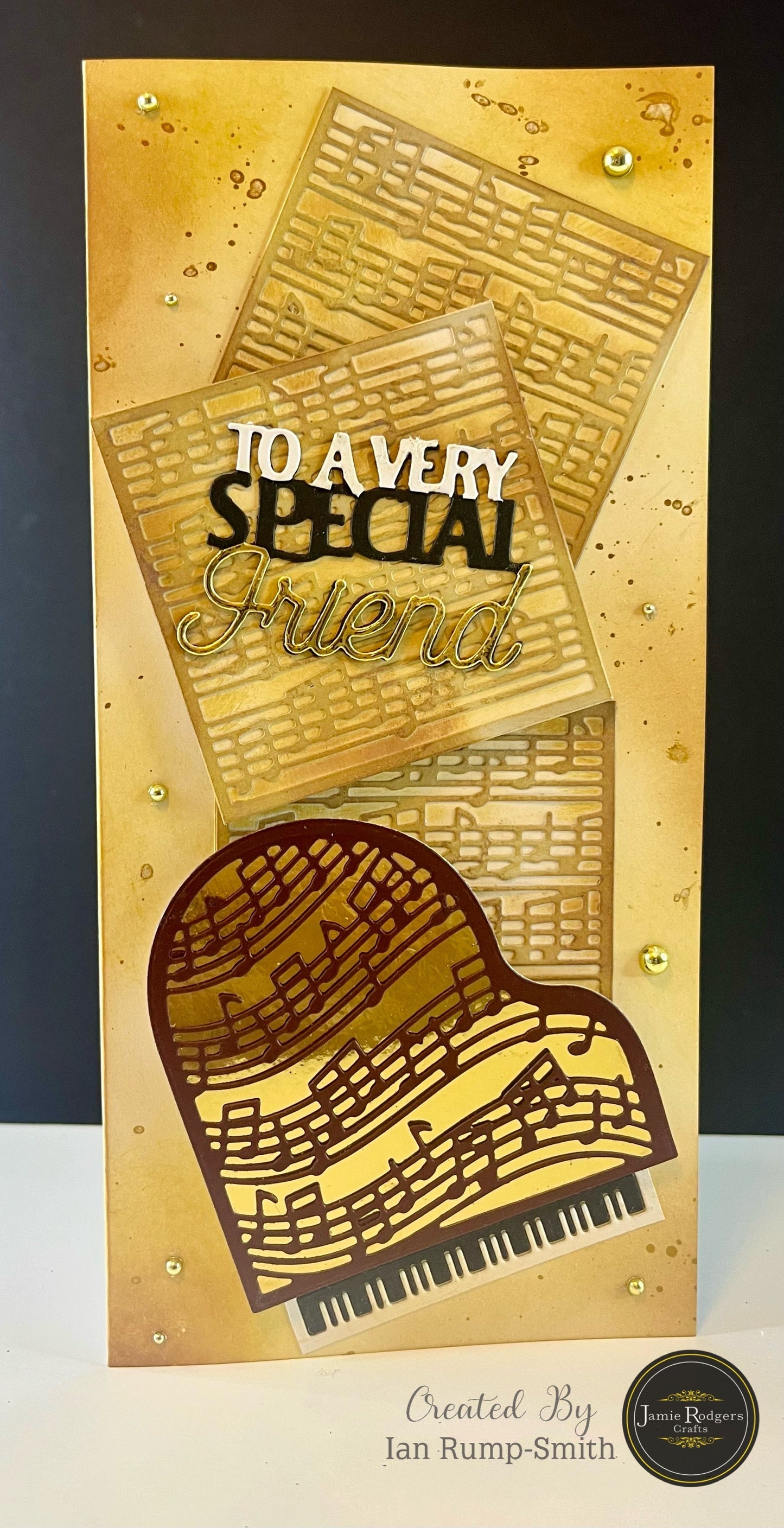 Jamie Rodgers Crafts Music Notes Square Tile Die Set