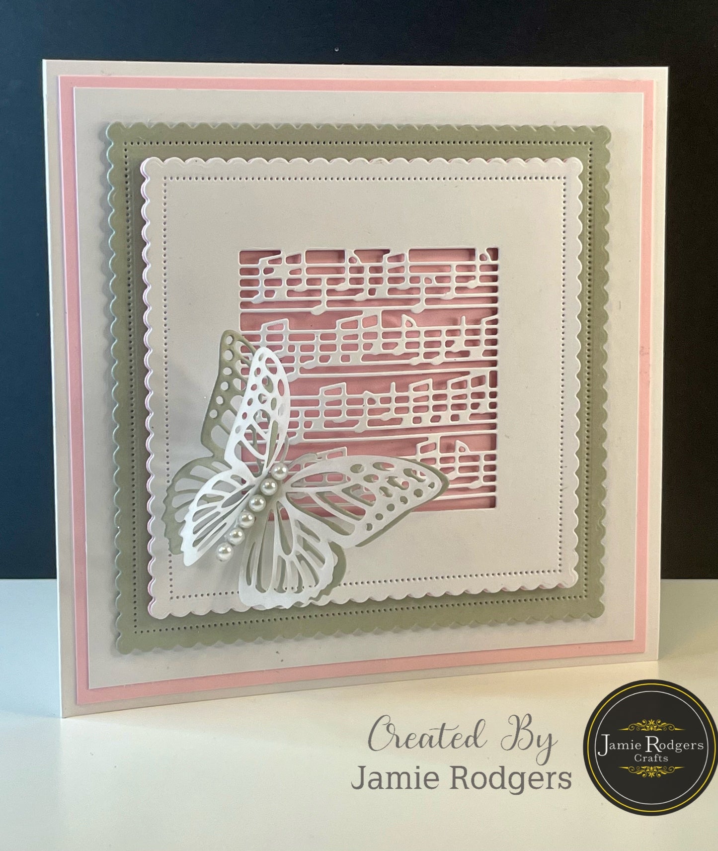 Jamie Rodgers Crafts Music Notes Square Tile Die Set