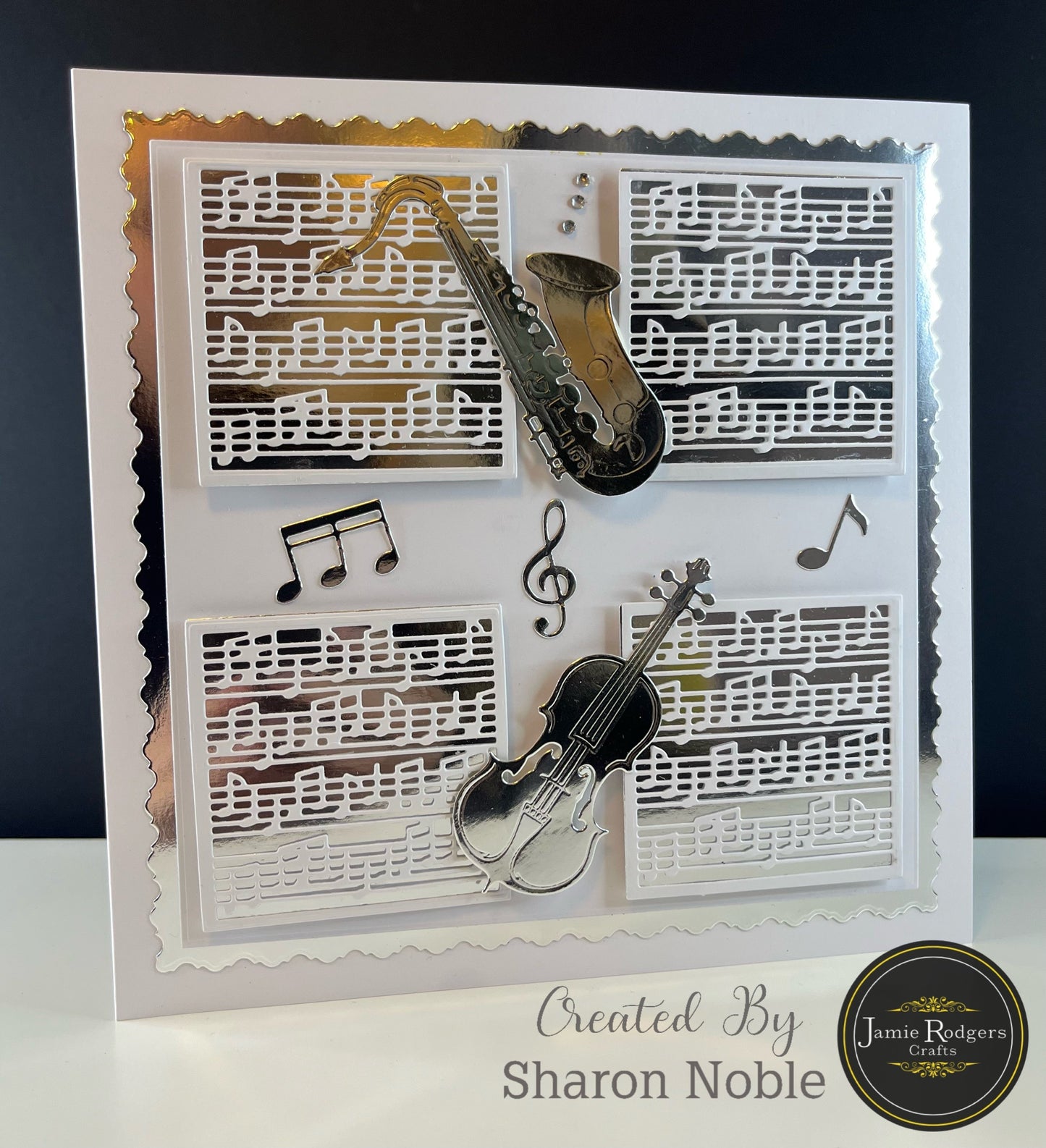 Jamie Rodgers Crafts Music Notes Square Tile Die Set
