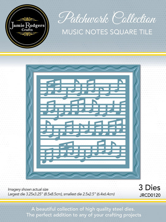 Jamie Rodgers Crafts Music Notes Square Tile Die Set
