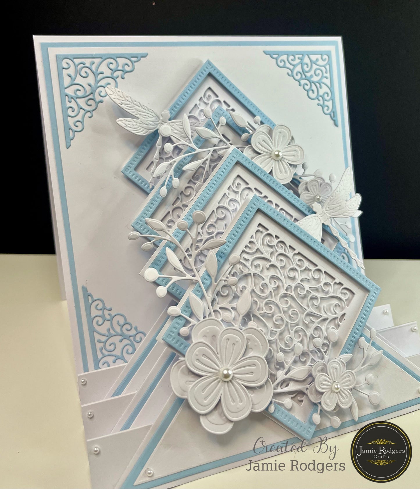 Jamie Rodgers Crafts Swirly Square Tile Die Set