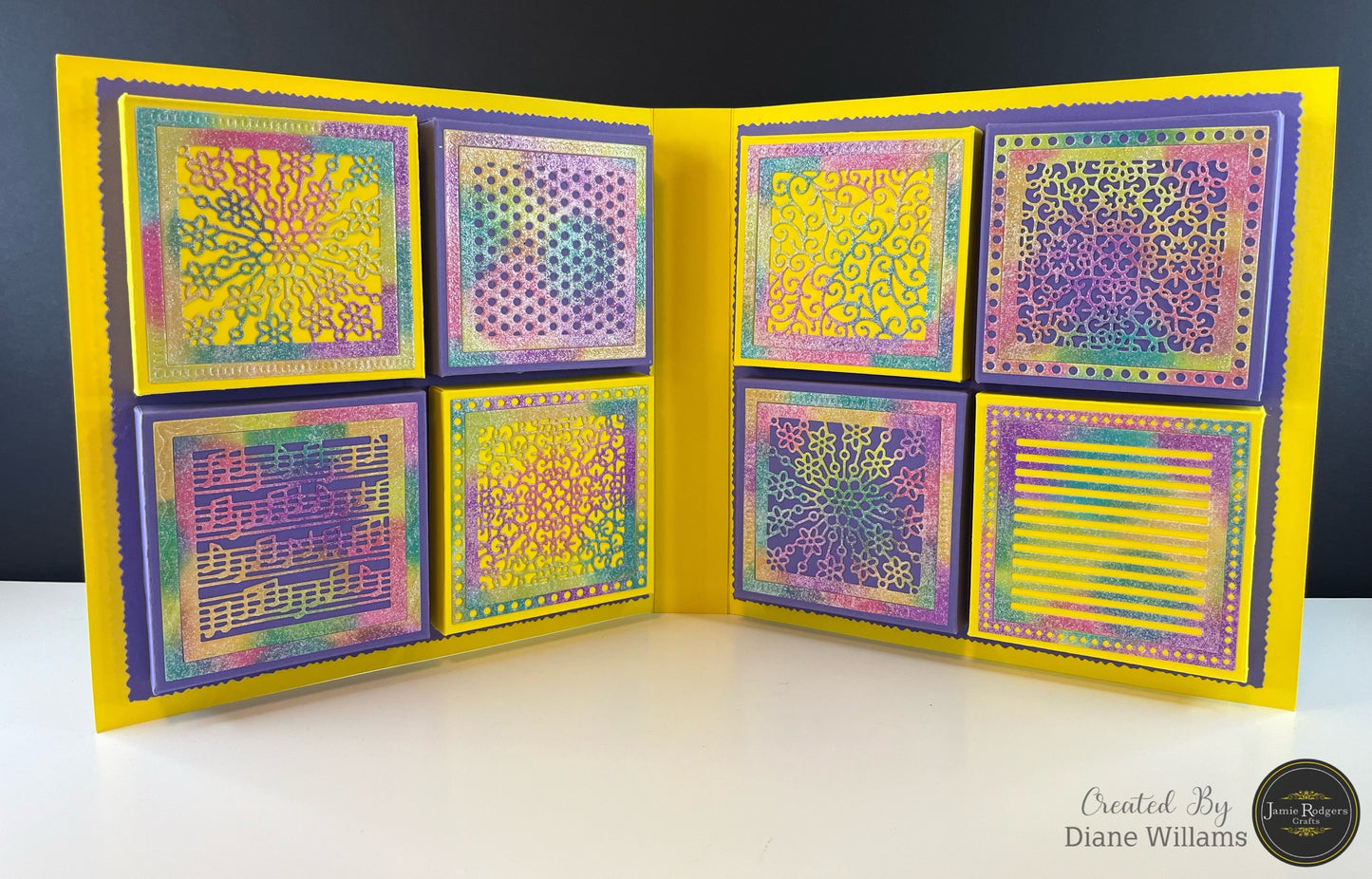 Jamie Rodgers Crafts Floral Square Tile Die Set