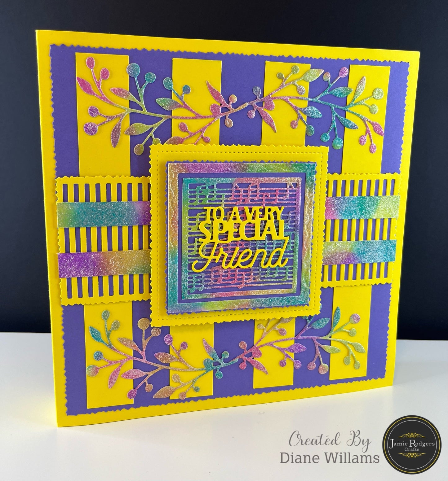 Jamie Rodgers Crafts Striped Square Tile Die Set