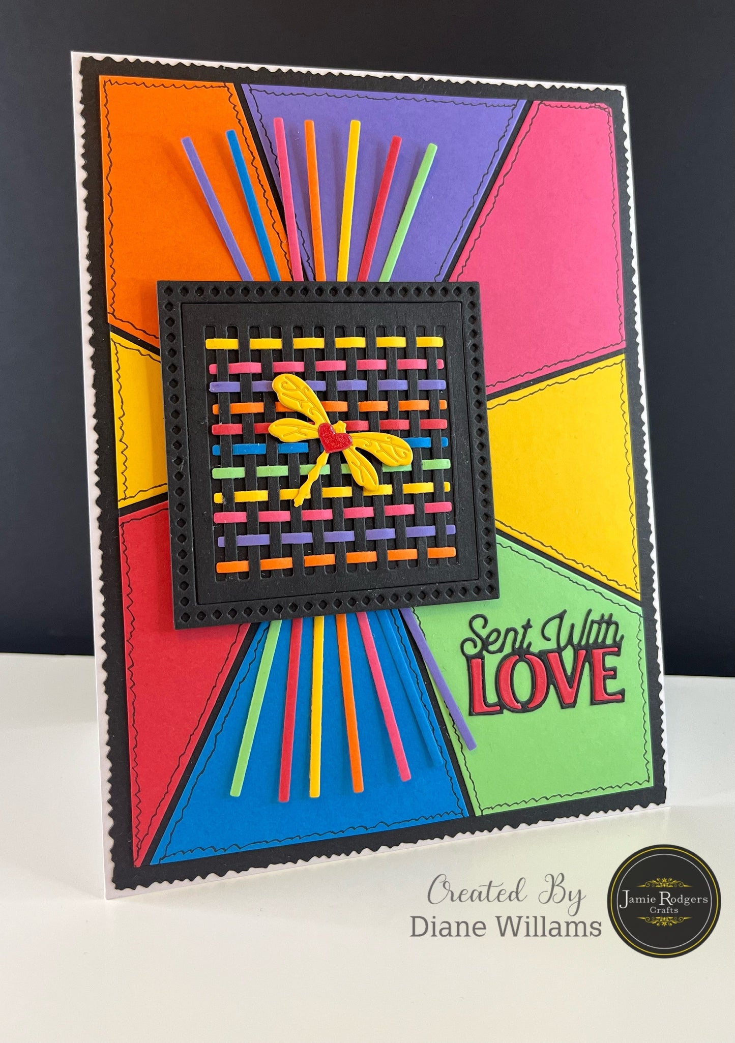 Jamie Rodgers Crafts Striped Square Tile Die Set