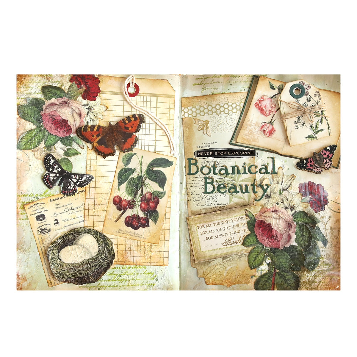 Anna's Flowers and Labels Art Journals