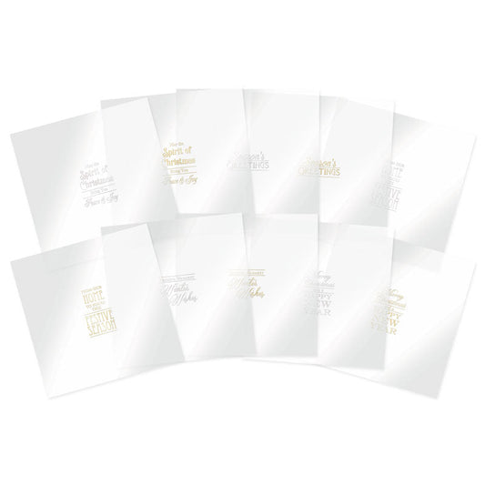 Luxury Festive Foiled Acetate Sentiment Sheets
