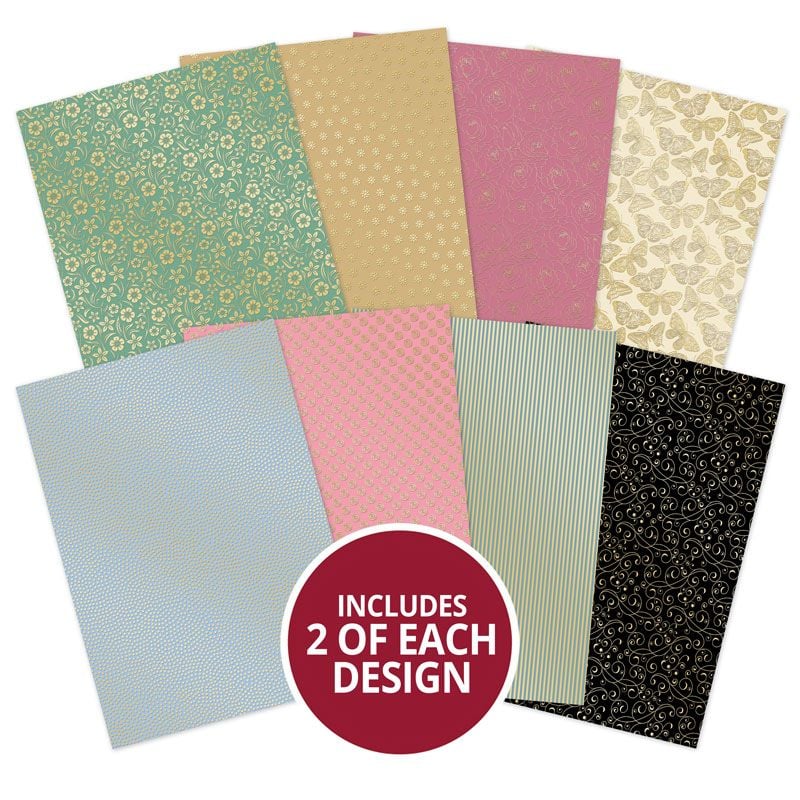 Floral Elegance Fabulous Foiled Edge-to-Edge Cardstock