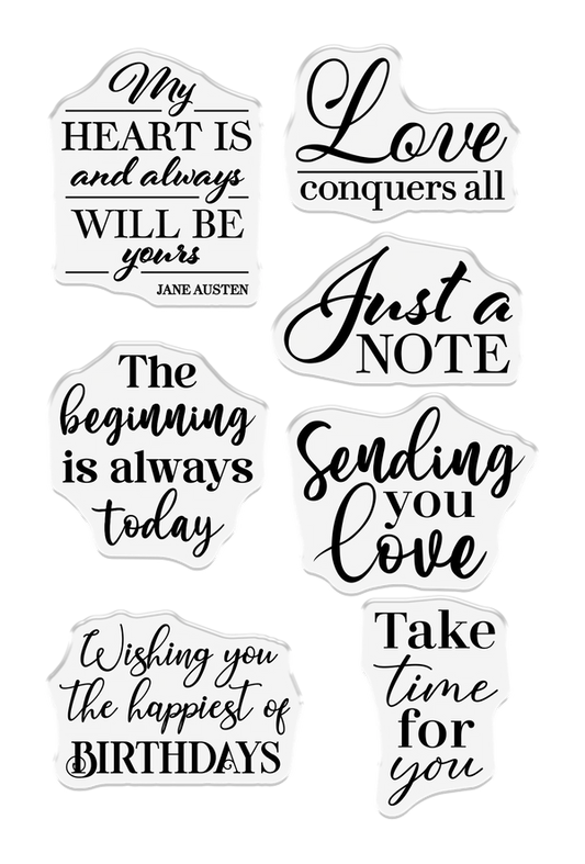 Sara Signature Age of Elegance Photopolymer Stamps 6" x 4" - Love Conquers All