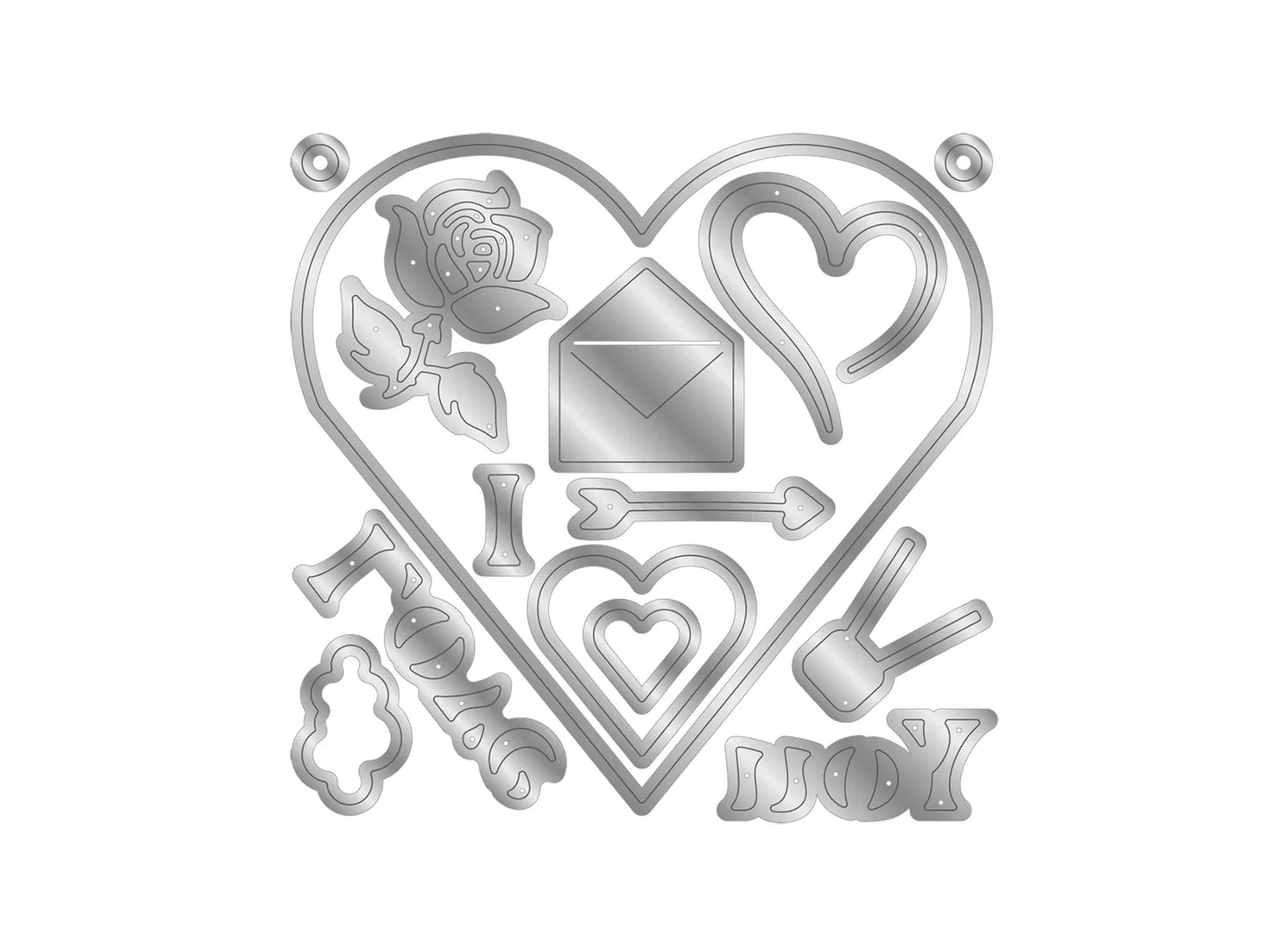 Crafter’s Companion Metal Die & Stencil - Love Heart Candy Box
