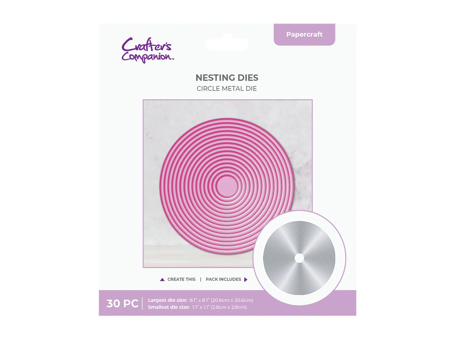 Crafter's Companion Metal Die - 8” Circle 
