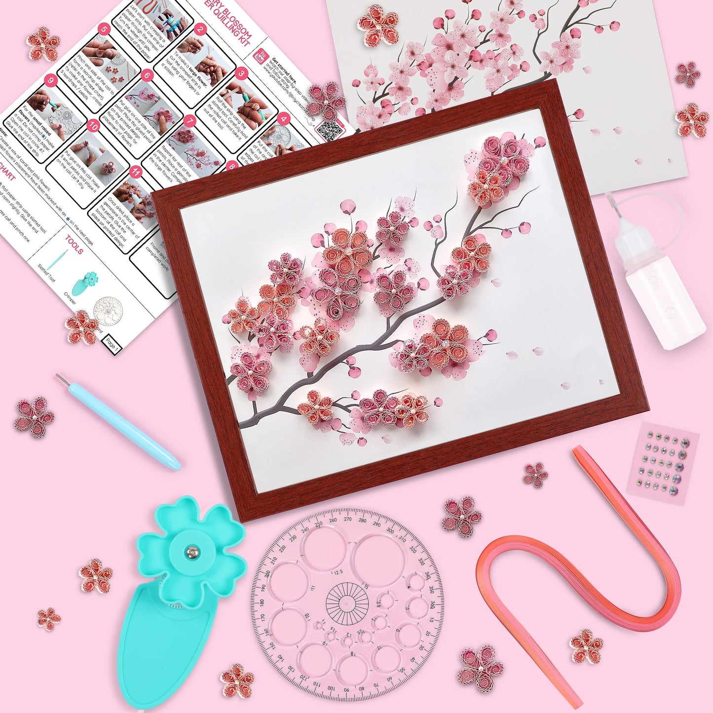 My Creative Camp Cherry Blossom Paper Quilling Craft Kit