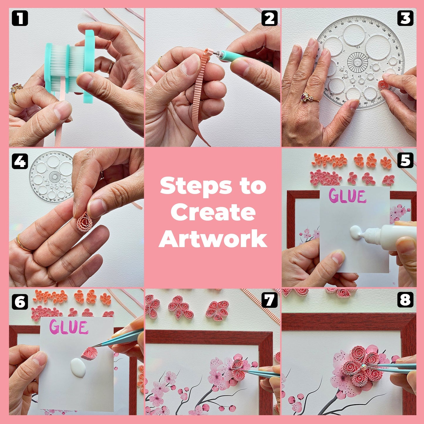 My Creative Camp Cherry Blossom Paper Quilling Craft Kit