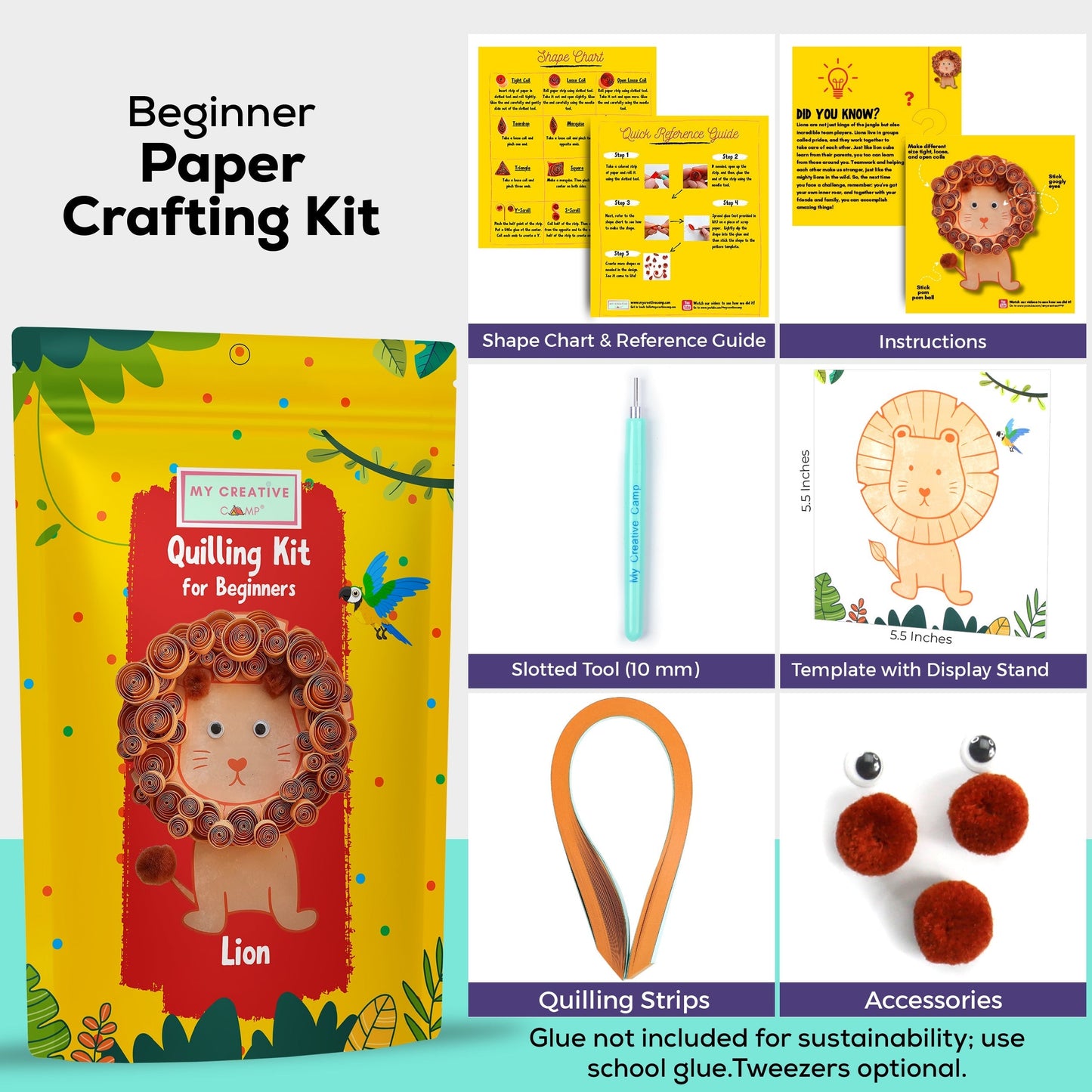 My Creative Camp Lion Quilling Kit