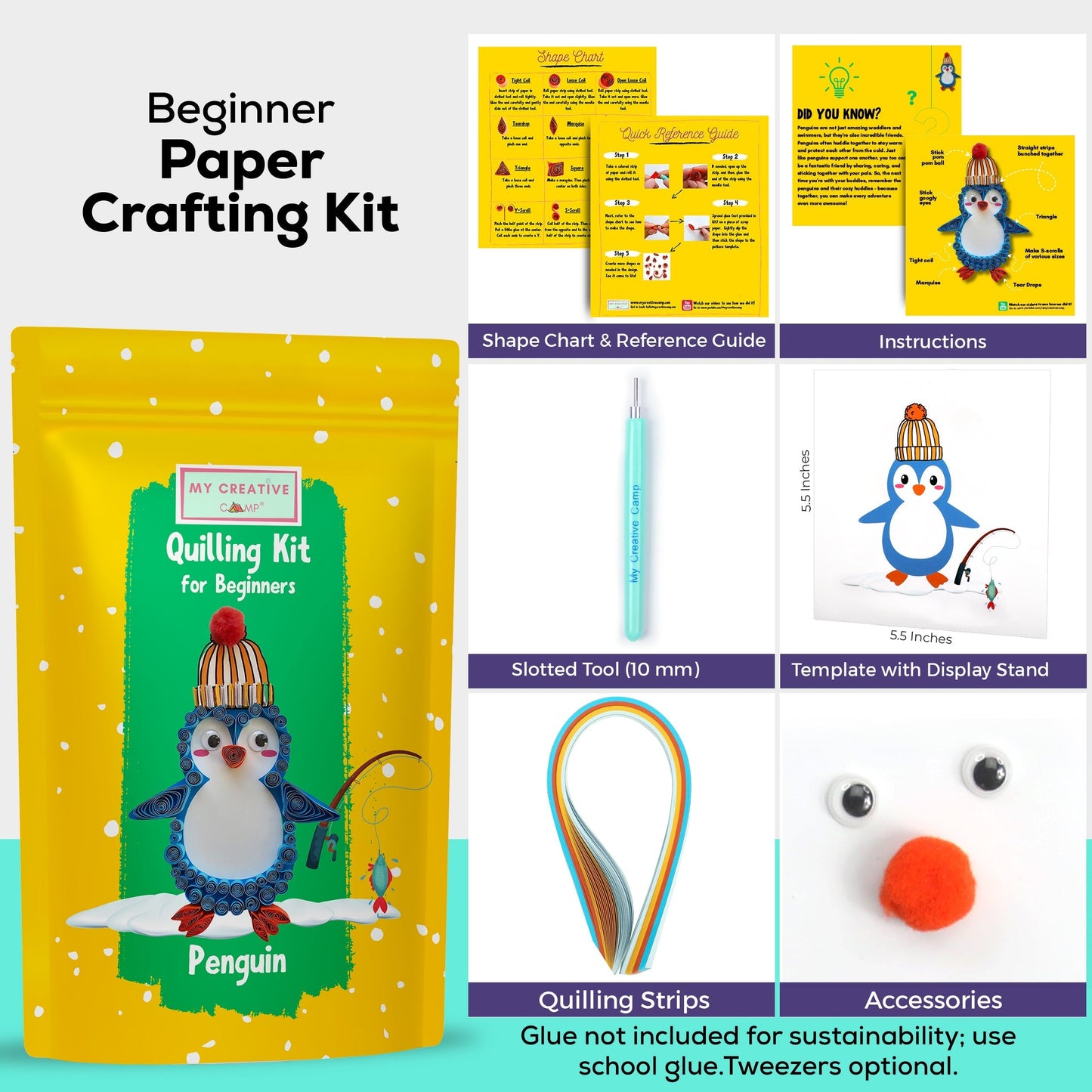 My Creative Camp Penguin Quilling Kit