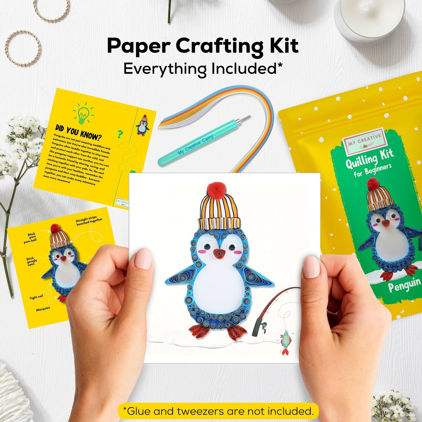 My Creative Camp Penguin Quilling Kit