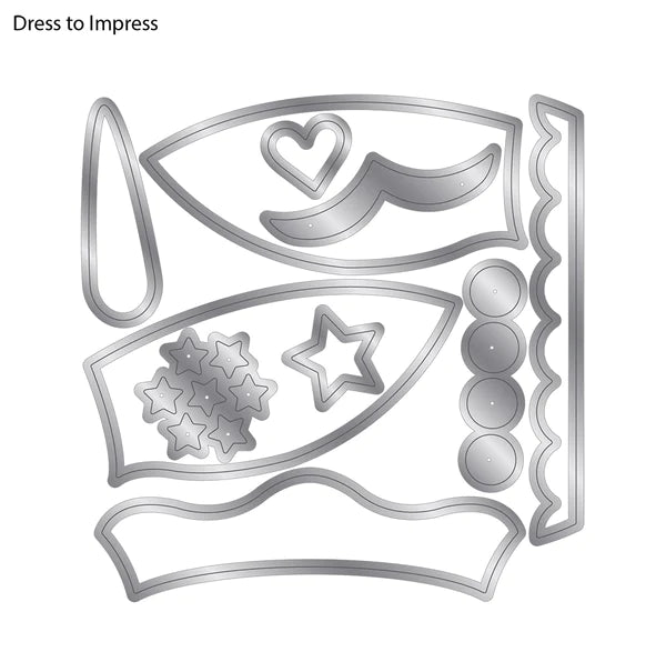 Crafter's Companion 3D Box Die and Stencil Set - Dress to Impress