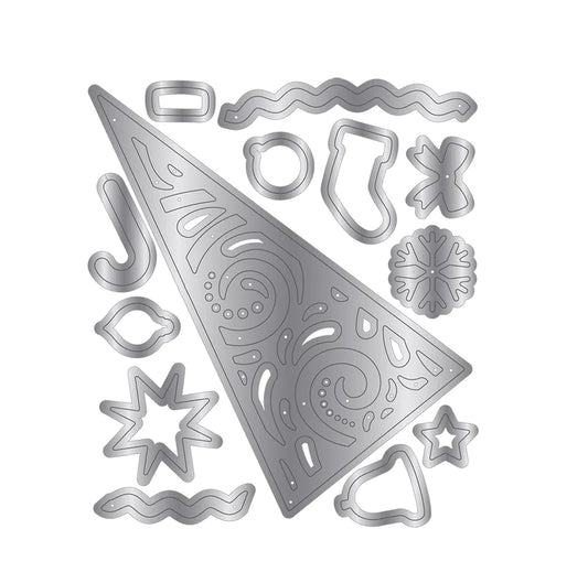 Crafter's Companion 3D Box Die and Stencil Set - O Christmas Tree