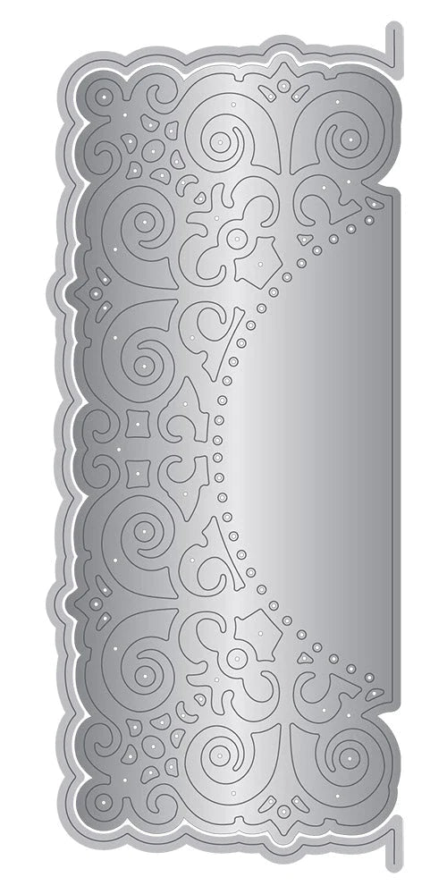 Gemini Frame Edge Embossing Folder & Die - Traditional Lace