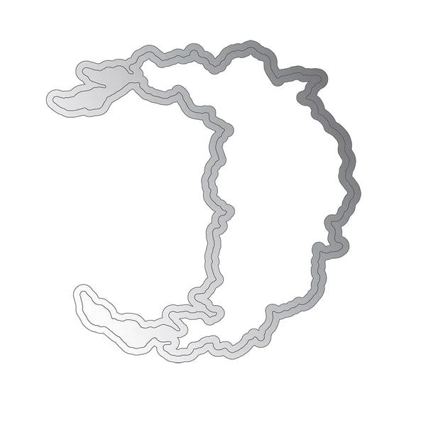 Sheena Douglass Bella Luna Stamp and Die - Floral Crescent