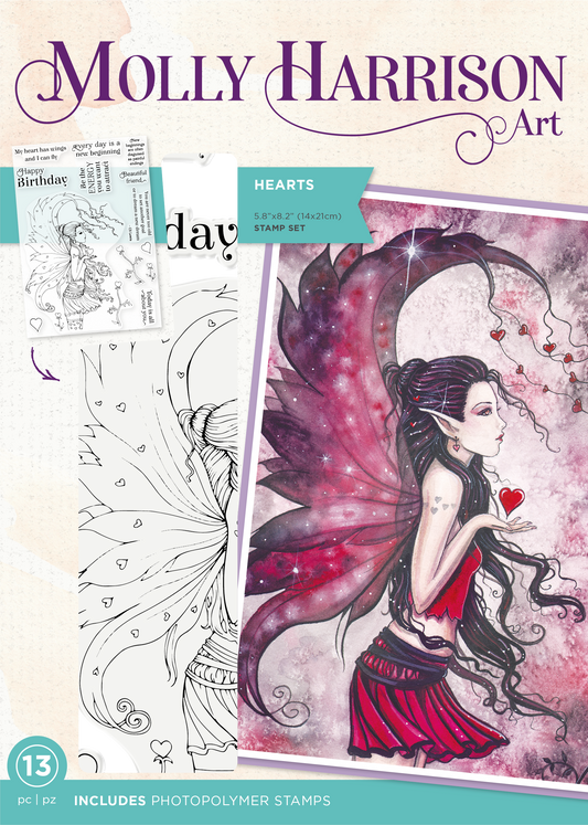 Molly Harrison Photopolymer Stamp - Hearts