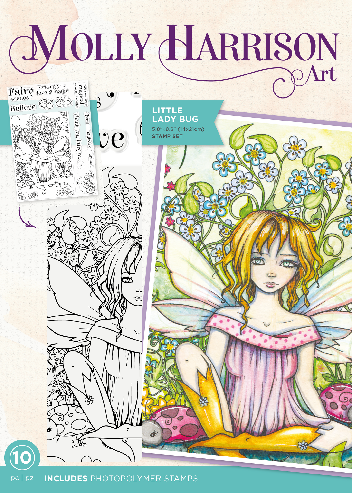 Molly Harrison Photopolymer Stamp - Little Lady Bug