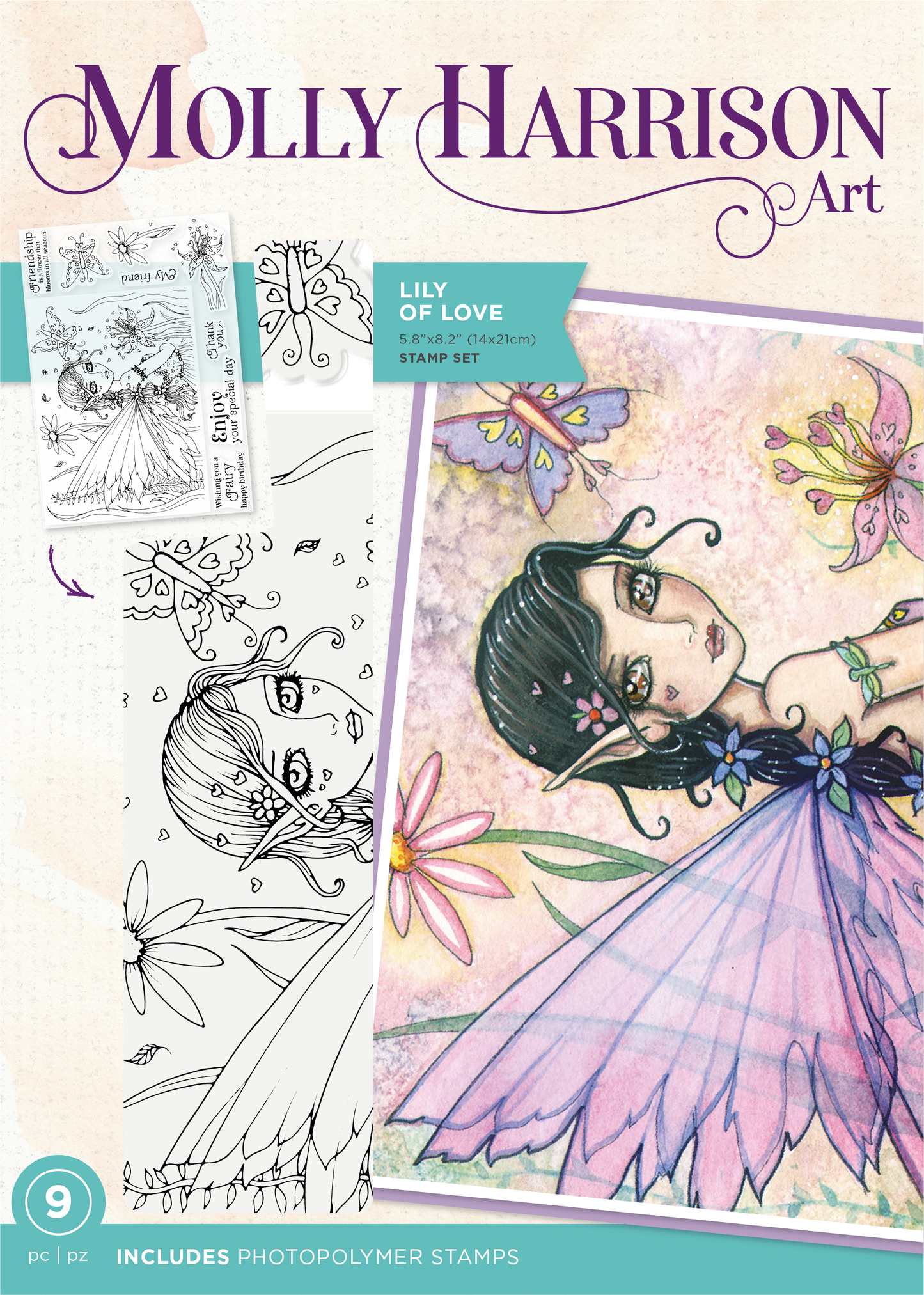 Molly Harrison Photopolymer Stamp - Lily of Love