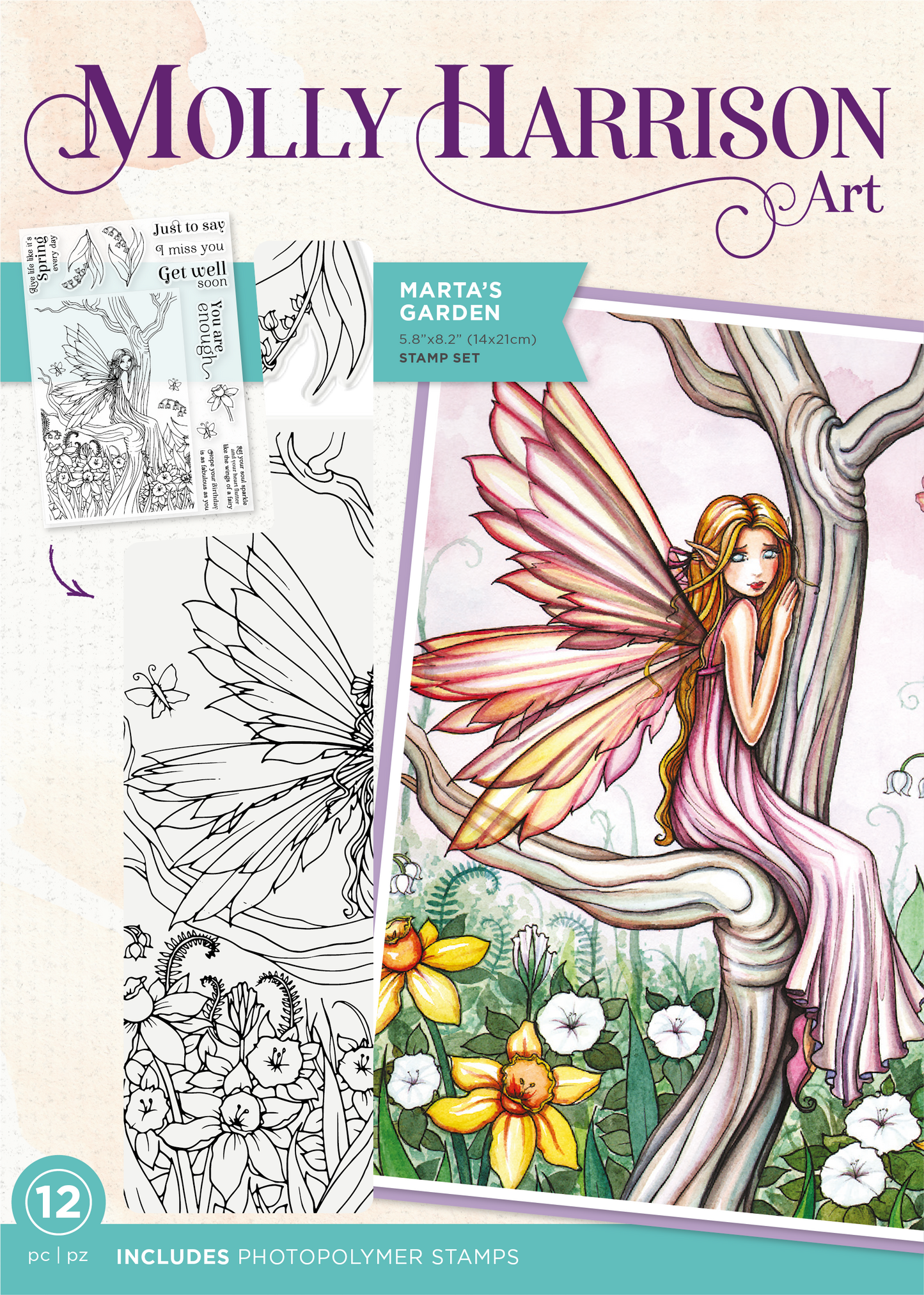 Molly Harrison Photopolymer Stamp - Marta's Garden