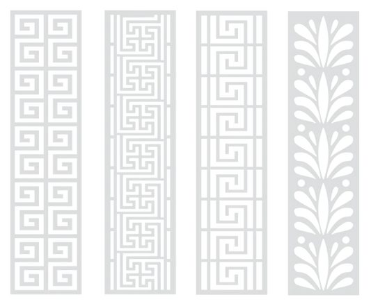 Myths & Legends - 2” x 8” Stencil Set - Athenian Designs (4 pack)