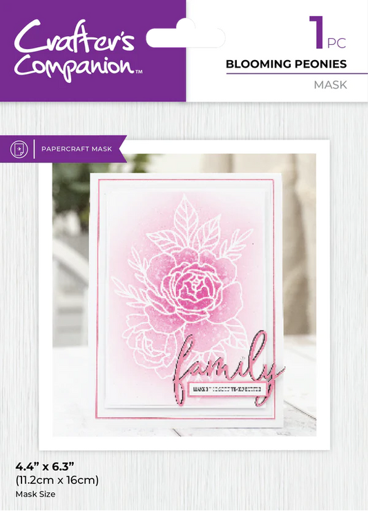 Crafter's Companion Mask - Blooming Peonies