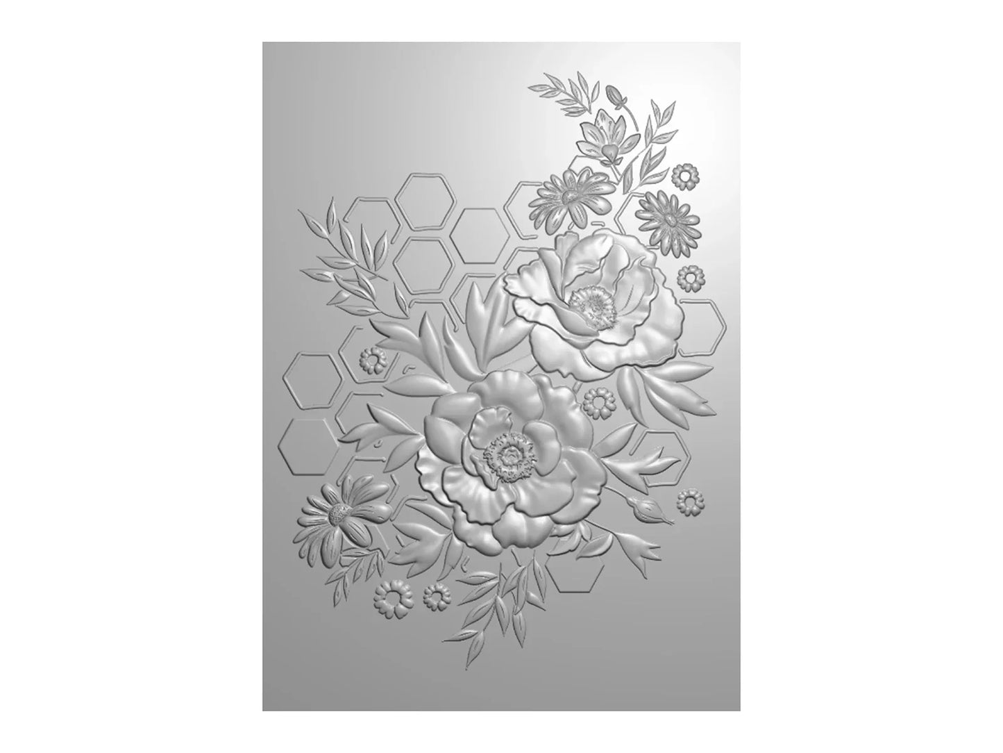 Nature's Garden Flora & Fauna 3D 5"x7" Embossing Folder - Sweet Flora