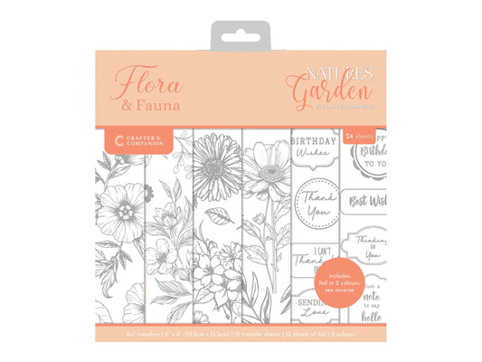 Nature's Garden Flora & Fauna 6"x6" Foil Transfers