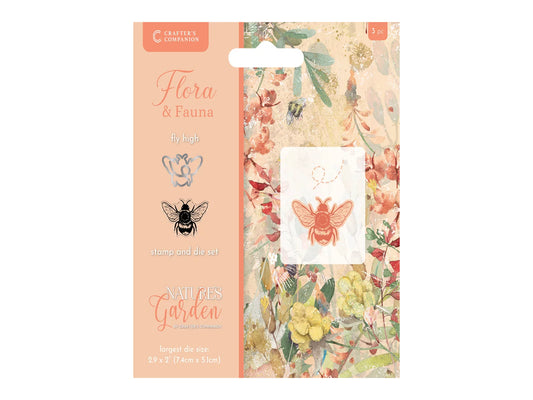 Nature's Garden Flora & Fauna Stamp & Die - Fly High
