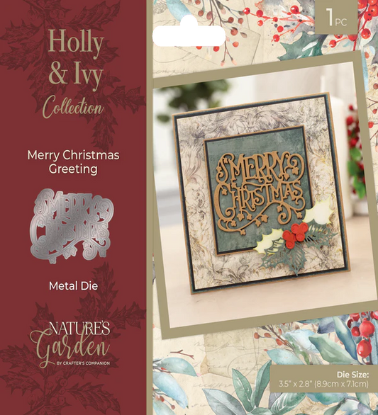 Nature’s Garden - Metal Die - Merry Christmas Greeting