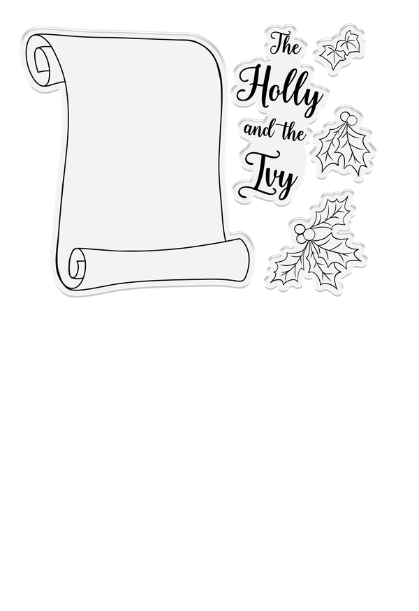 Nature’s Garden - Stamp and Die - Scroll With Holly
