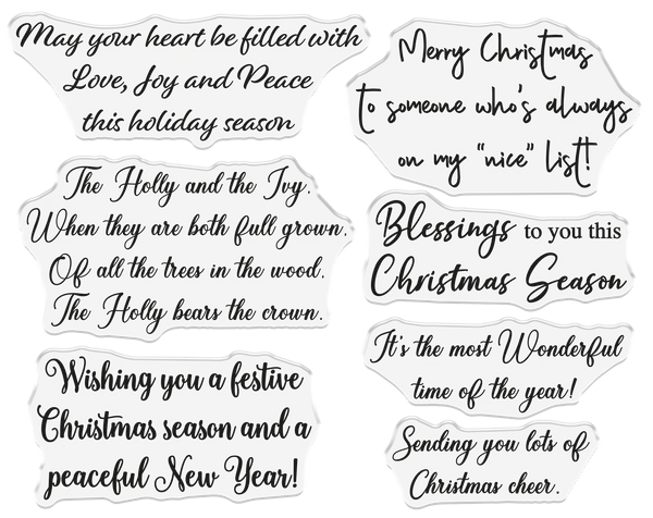 Nature’s Garden - Photopolymer Stamp - Christmas Sentiments